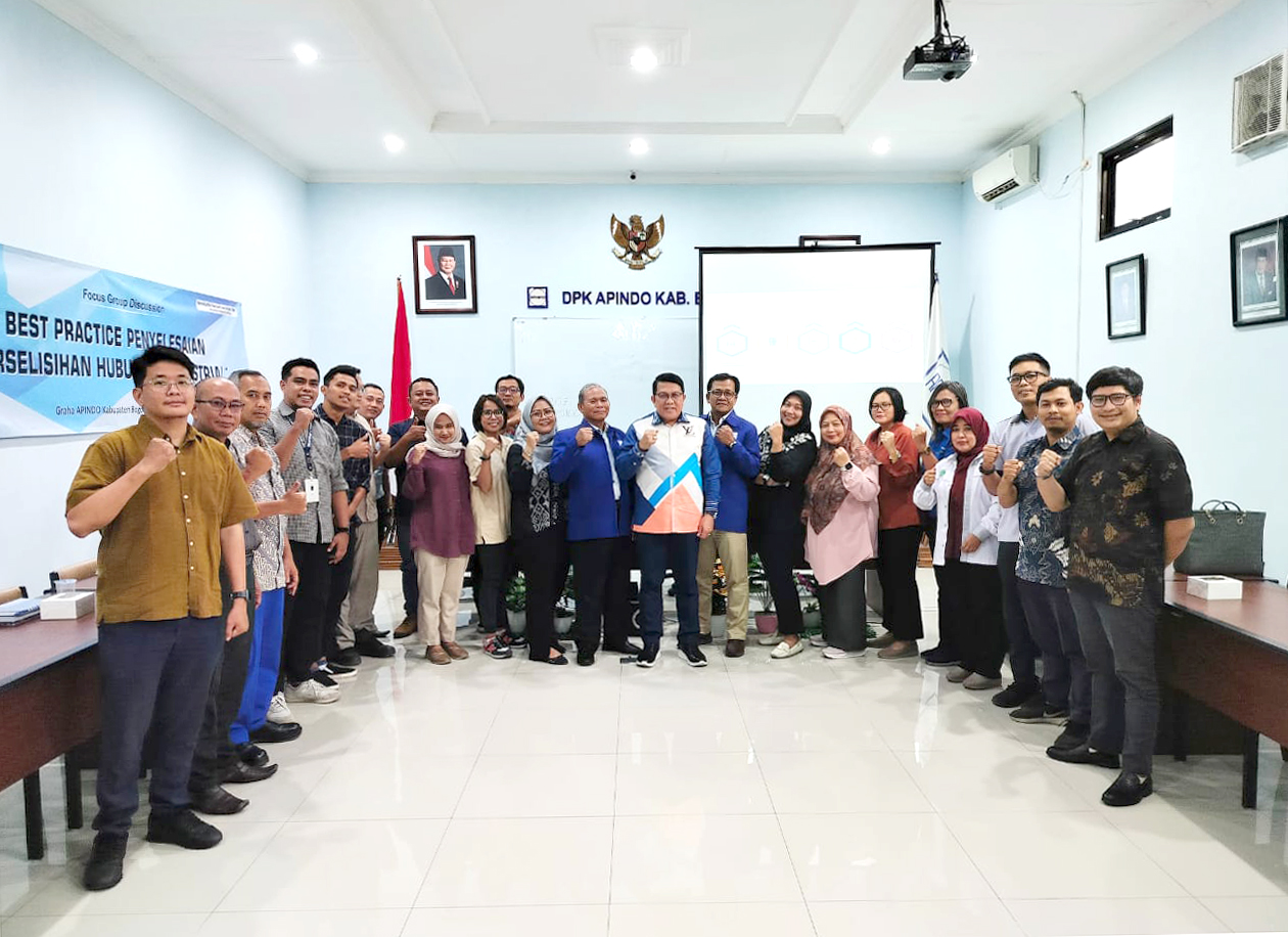 FGD 'Best Practice Penyelesaian Perselisihan Hubungan Industrial' bersama Tim TKBH DPK APINDO Kabupaten Bogor.